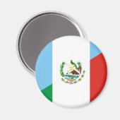 guatemala mexico halve vlag magneet (Voorkant / Achterkant)