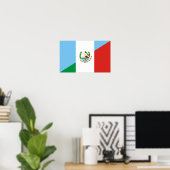 guatemala mexico halve vlag poster (Thuiskantoor)