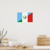 guatemala mexico halve vlag poster (Keuken)