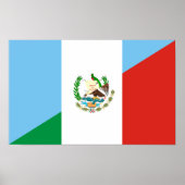 guatemala mexico halve vlag poster (Voorkant)