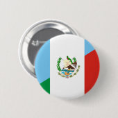 guatemala mexico halve vlag ronde button 5,7 cm (Voorkant /achterkant)