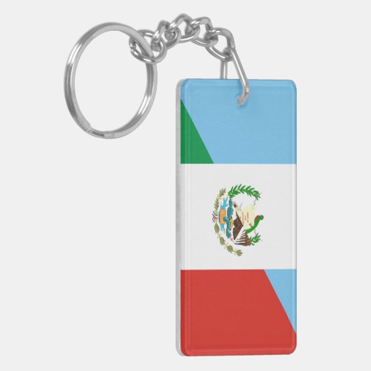 guatemala mexico halve vlag sleutelhanger (Voorkant Links)