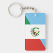 guatemala mexico halve vlag sleutelhanger (Voorkant)