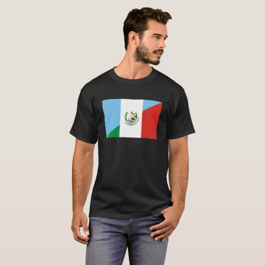 guatemala mexico halve vlag t-shirt (Voorkant volledig)
