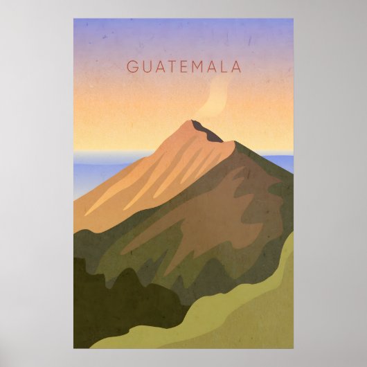 Guatemala Minimal Travel Poster (Voorkant)