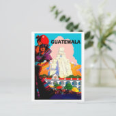 Guatemala, moedervrouw met aardewerk, piramide briefkaart (Staand voorkant)