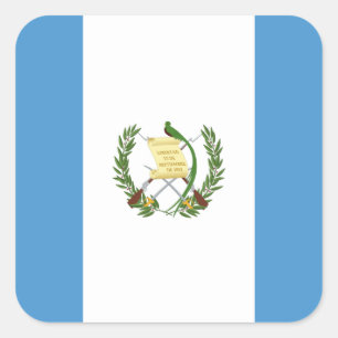 Guatemala National World Flag Vierkante Sticker