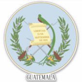 Guatemala Nationale wapenschild Patriottisch Sticker (Voorkant)