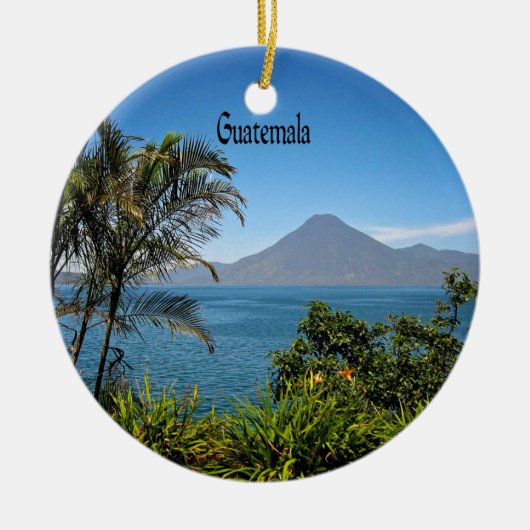 Guatemala, Natuurlijk Mooie Landschap Keramisch Ornament (Voorkant)