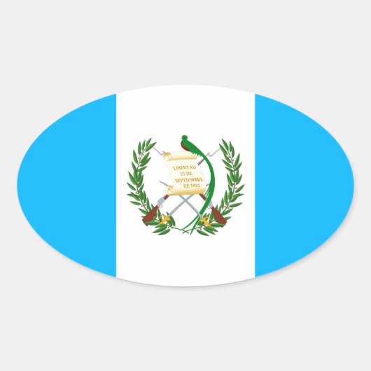 Guatemala Ovale Sticker (Voorkant)