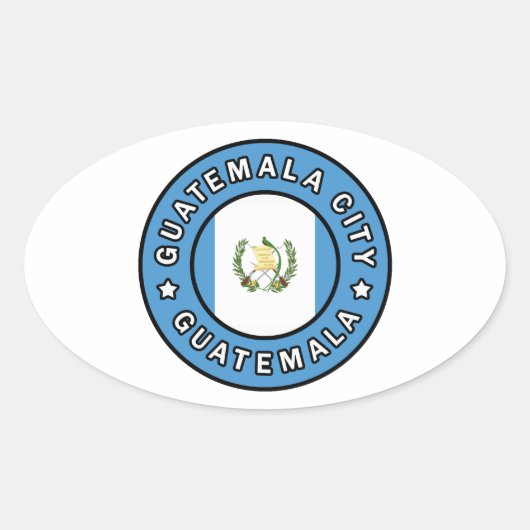 Guatemala Ovale Sticker (Voorkant)