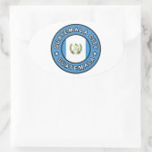 Guatemala Ovale Sticker (Tas)