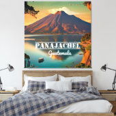 Guatemala Panajachel |  retro Canvas Afdruk (Insitu (Slaapkamer))