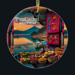 Guatemala Panajachel |  retro Keramisch Ornament<br><div class="desc">Het is de National Hispanic Heritage Month - een tijd om de rijke culturen, tradities en geschiedenissen te eren die ons maken tot wie we zijn. Van de hartige smaken van onze keukens tot het ritme en de beats die onze zielen bewegen. En de legendes die ons elke dag inspireren....</div>