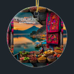 Guatemala Panajachel |  retro Keramisch Ornament<br><div class="desc">Het is de National Hispanic Heritage Month - een tijd om de rijke culturen, tradities en geschiedenissen te eren die ons maken tot wie we zijn. Van de hartige smaken van onze keukens tot het ritme en de beats die onze zielen bewegen. En de legendes die ons elke dag inspireren....</div>
