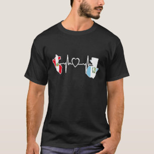 Guatemala Peru Vlag Guatemalaans Peruaanse hartsla T-shirt