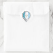 Guatemala pin locatie vlag ronde sticker (Tas)