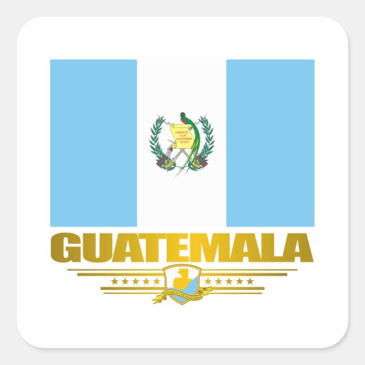 Guatemala Pride Vierkante Sticker (Voorkant)