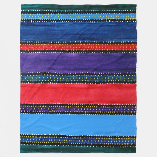 Guatemala Rainbow Fleece Blanket Deken (Voorkant)
