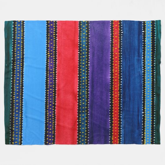 Guatemala Rainbow Fleece Blanket Deken (Voorkant (Horizontaal))