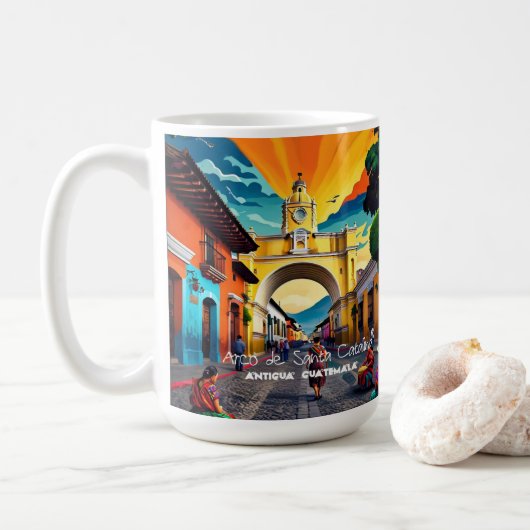 Guatemala | Reizen  Retro Custom Koffiemok (Met donut)