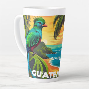 Guatemala Reizen  Retro Poster Wall Art Set Latte Mok