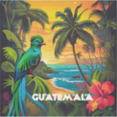 Guatemala Reizen  Retro Poster Wall Art Set Sticker (Voorkant)