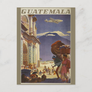 Guatemala Retro Travel Briefkaart