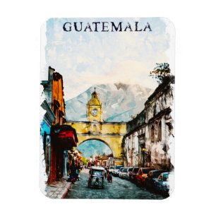Guatemala Retro Vintage Reis Kunst Magneet