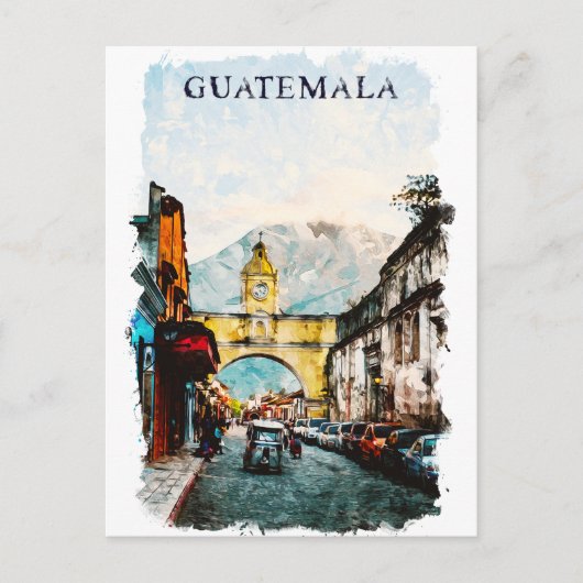 Guatemala Retro Vintage Reizen Briefkaart (Voorkant)