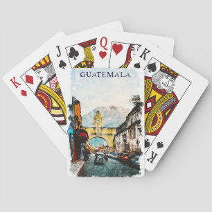 Guatemala Retro Vintage Reizen Pokerkaarten