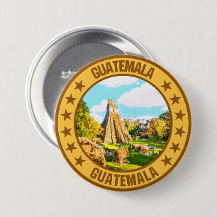 Guatemala Ronde Button 7,6 Cm