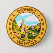 Guatemala Ronde Button 7,6 Cm (Voorkant)
