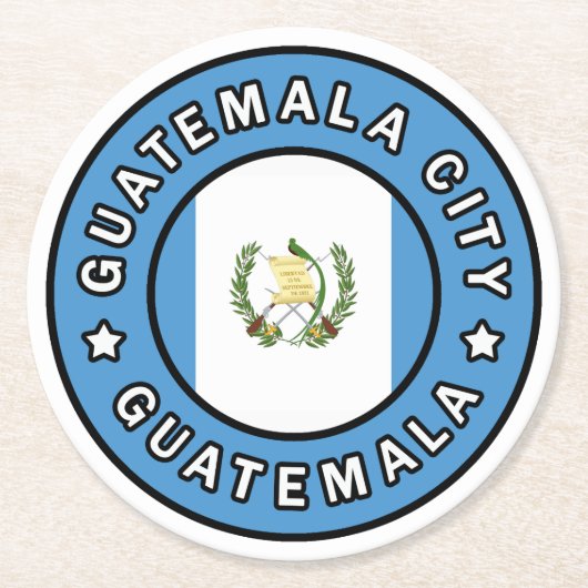 Guatemala Ronde Kartonnen Onderzetter (Voorkant)