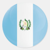 Guatemala Ronde - Pictogram vlag Ronde Sticker (Voorkant)