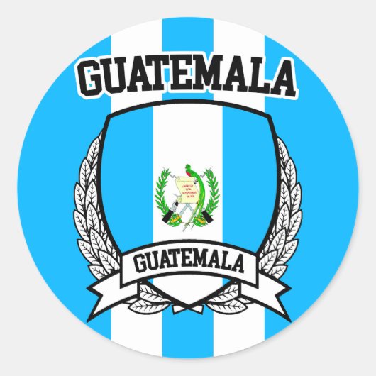 Guatemala Ronde Sticker (Voorkant)