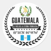 Guatemala Ronde Sticker (Voorkant)