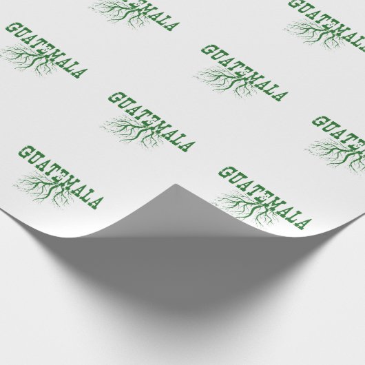 Guatemala Roots Word Art Wrapping Paper Cadeaupapier (Hoek)