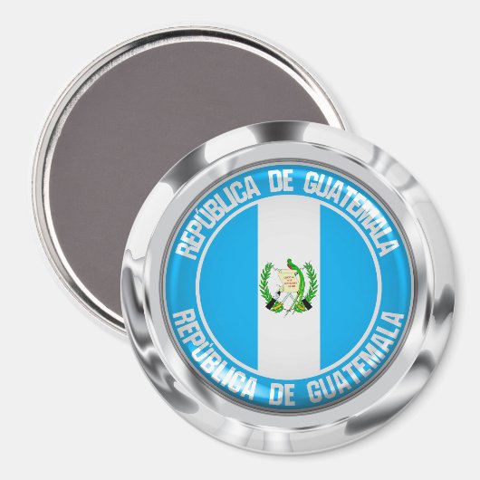 Guatemala Round Emblem Magneet (Voorkant / Achterkant)