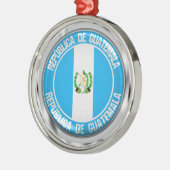 Guatemala Round Emblem Metalen Ornament (Links)