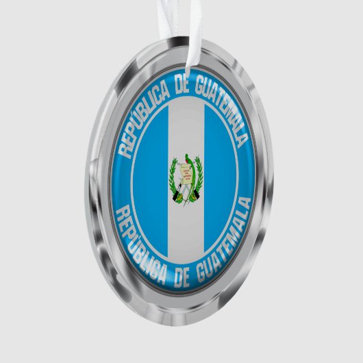 Guatemala Round Emblem Ornament (voorkant)
