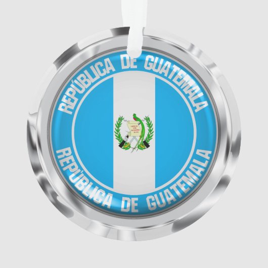 Guatemala Round Emblem Ornament (achterkant)