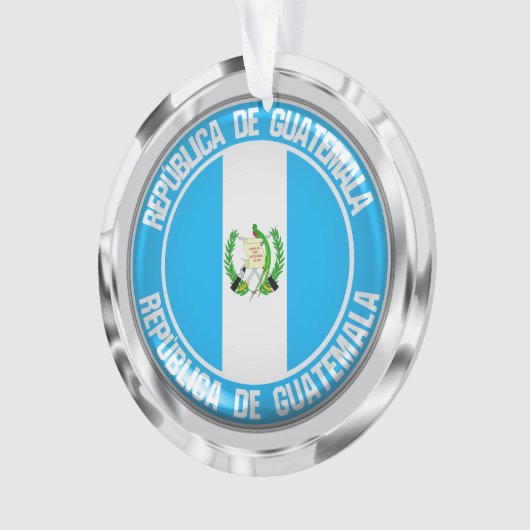 Guatemala Round Emblem Ornament (voorkant)