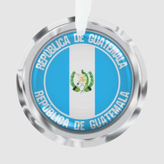 Guatemala Round Emblem Ornament (voorkant)