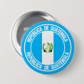 Guatemala Round Emblem Ronde Button 7,6 Cm (Voorkant /achterkant)