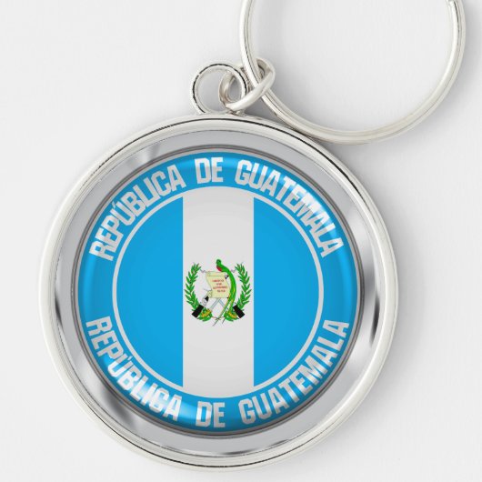 Guatemala Round Emblem Sleutelhanger (Voorkant)