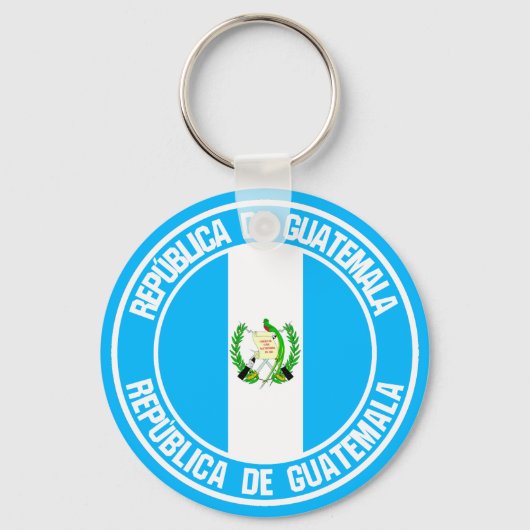 Guatemala Round Emblem Sleutelhanger (Voorkant)
