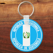 Guatemala Round Emblem Sleutelhanger (Voorkant)