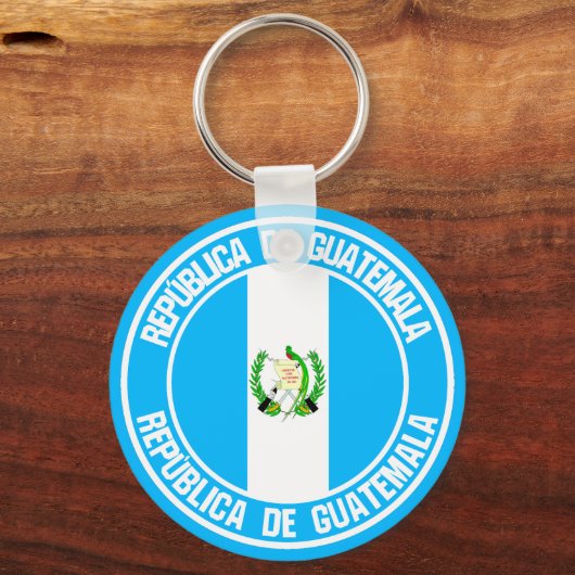 Guatemala Round Emblem Sleutelhanger (Voorkant)