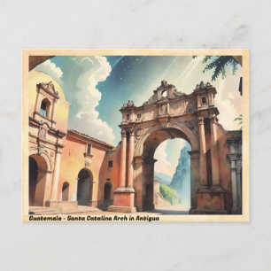 Guatemala Santa Catalina Arch in Antigua Vintage Briefkaart